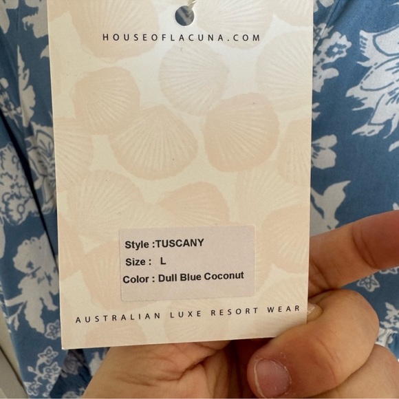 NWT House of Lacuna Tuscany Blur Coconut floral dress size large - Picture 6 of 10